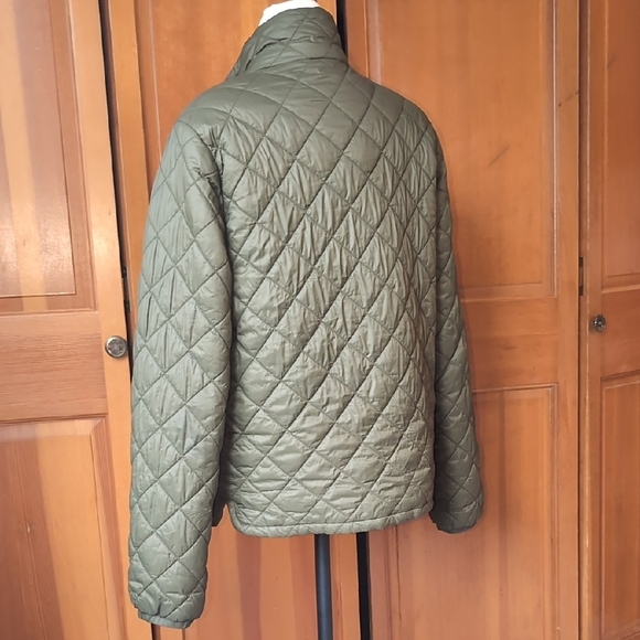 Olive Quilted Women's Jacket - Picture 5 of 7